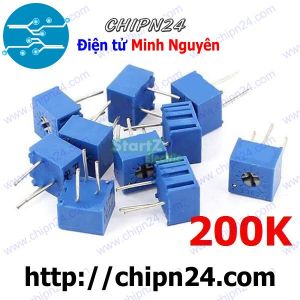 (K374) Biến trở Vuông 200K (3362P) (Chiết áp Kích thước 6.6x7MM)