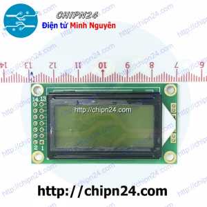 (N8) LCD 0802 5V Xanh Lá, LCD0802 5V Xanh Lá