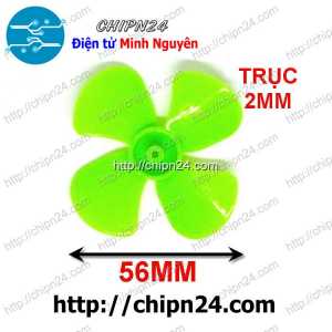 Cánh Quạt 56MM Xanh Lá (4 Cánh Trục 2MM)