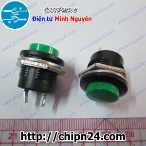 Nút Nhấn Nhả R13-507 Xanh Lá (Nút Nhấn Nhả Phi 16MM Xanh) (Tự nhả, đề reset)