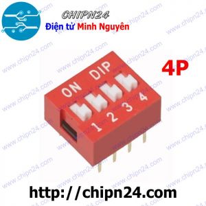 (K81) Công tắc bit 4p Đỏ (Switch 4)