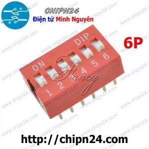 (K82) Công tắc bit 6p Đỏ (Switch 6)