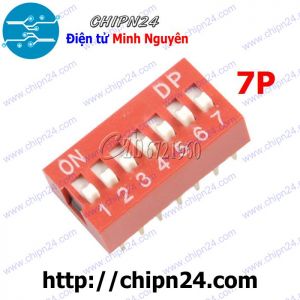 (K82) Công tắc bit 7p Đỏ (Switch 7)