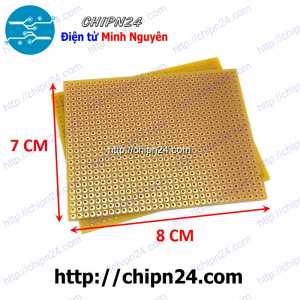 Testboard 1 mặt thường 7x8cm (Board đồng đục lỗ PCB, Testboard cắm hàn)