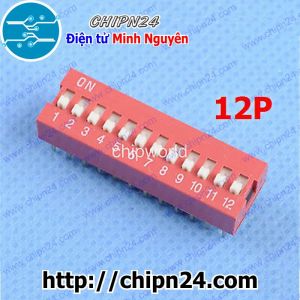 (K83) Công tắc bit 12p Đỏ (Switch 12)