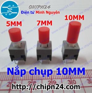 [10 cái] Nắp chụp nút nhấn tự giữ cao 10mm