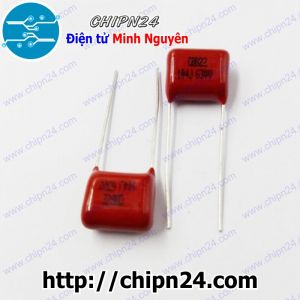 Tụ CBB 630V 104J P=15mm (104 0.1uF 100nF)