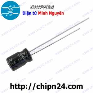 [25 con] (F253) Tụ hóa 100uF 16V Đen (6x7mm)