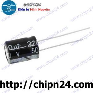 (F254) Tụ hóa 220uF 50V Đen (10x13mm)
