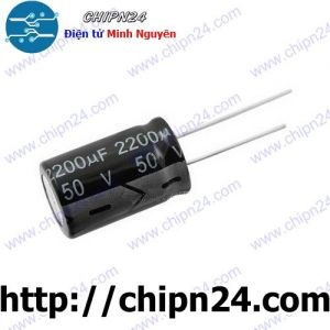 (F259) Tụ hóa 2,200uF 50V Đen (16x25mm) (2200uF 50V)