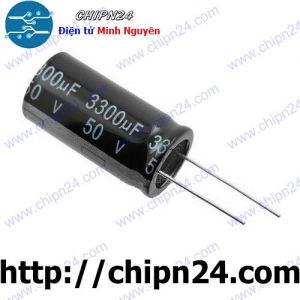 (F260) Tụ hóa 3,300uF 50V Đen (18x35mm) (3300uF 50V)
