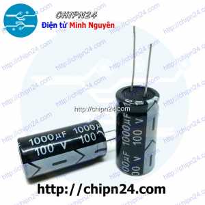 (J7) Tụ hóa 1,000uF 100V Đen (18x35mm) (1000uF 100V)