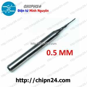 Mũi phay mạch in CNC Hợp Kim 0.5mm (Mạch điện tử, PCB)