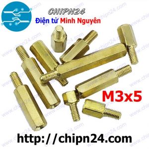 [10 cái] Cọc đồng M3x5 (D-C) (Trụ đồng, Ốc kê bo mạch)