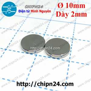 (K173) Nam châm Tròn phi 10mm dày 2mm