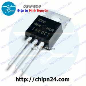 (DIP) Diode MUR1660CT TO-220 16A 600V (MUR1660 MUR 1660) [Diode Schottky]