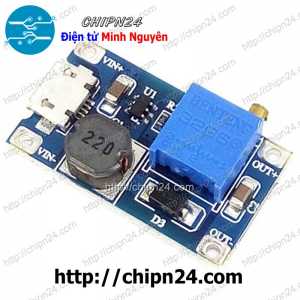 Mạch Nguồn Tăng áp Mini HT016 MT3608 2577 2A 6W (Dải điện áp rộng từ 2-24V lên 5-9-12-28V điều chỉnh được)