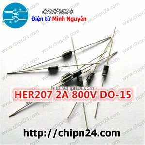 [10 con] (K469) Diode HER207 DIP 2A 800V [Diode xung]