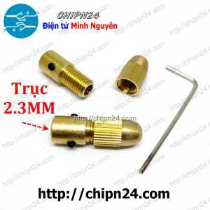 (K46) Đầu kẹp mũi khoan Đa Năng Trục 2.3MM (Tặng 1 Cây M3 Mở Lục Giác)