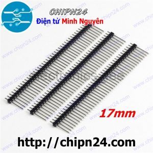 (H37) [Dài 17mm] Hàng rào Đực Đơn Thẳng 2.54MM 1x40p [Cao 17mm] (Jump, Header)