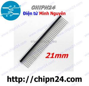 [Dài 21mm] Hàng rào Đực Đơn Thẳng 2.54MM 1x40p [Cao 21mm] (Jump, Header)
