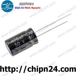 Tụ hóa 470uF 50V Đen (10x17mm)