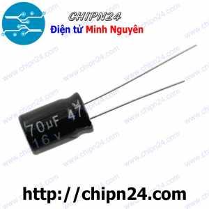 [10 con] (F256) Tụ hóa 470uF 16V Đen (8x12mm)