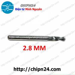Mũi khoan mạch in CNC Hợp Kim 2.8mm (Mạch điện tử, PCB)