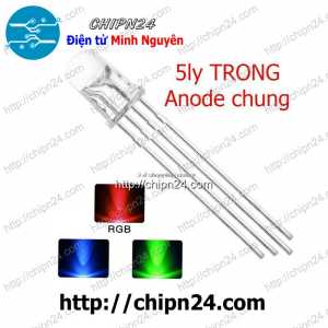 [10 con] (TK18, H15) Led 5mm Trong 7 Màu RGB 4 chân Dương chung