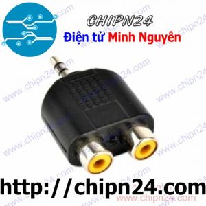 (F113.4) Đầu chia từ Jack Audio 3.5mm ra 2 đầu RCA bông sen