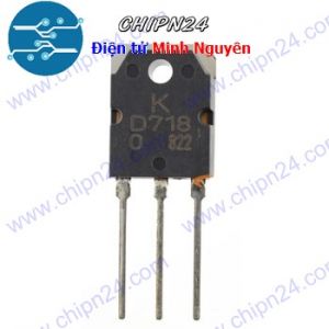 (KT2) Transistor D718 (chữ T) TO-264 NPN 8A 120V (2SD718) (ko dùng cho k-í-c-h c-á)