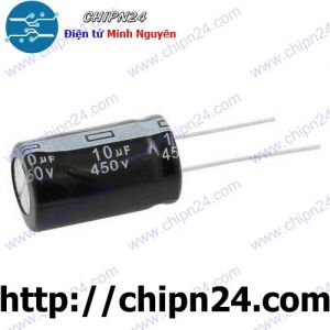 (F249) Tụ hóa 10uF 450V Đen (13x21mm)