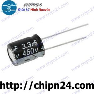 (F247) Tụ hóa 3.3uF 450V Đen (10x13mm)