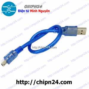 (P92) Dây USB Mini 2.0 30cm Xanh (Cáp lập trình Arduino Nano 30cm)