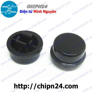 [10 cái] (F68) Nắp chụp nút nhấn B3F-4055 12x12 Đen