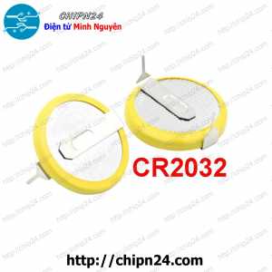 Pin vàng CR2032 Hàn chân Cắm