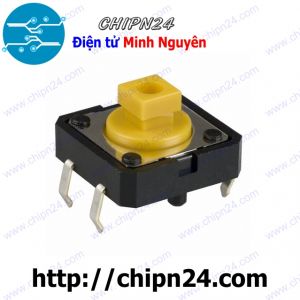 (F67) Nút nhấn 4 chân Omron B3F-4055 12x12x7.3mm Vàng