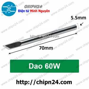 Đầu Mũi hàn Dao 60W (cho Mỏ hàn Nung)