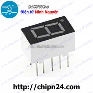 Led 7 Đoạn 0.36 inch 1 Số Dương chung (Sáng Đỏ) 8x14mm (Led 7 Thanh)