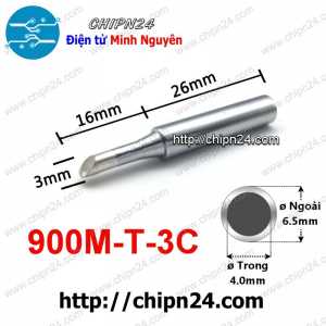 (K26) Đầu Mũi Hàn Vát Hakko 936 900M-T-3C
