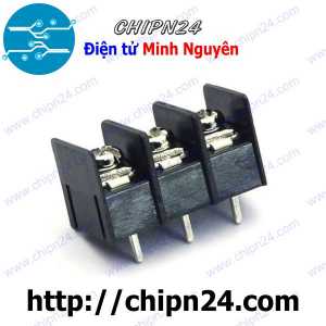 Domino KF762 3P (Đen thẳng) (Terminal, Cầu đấu dây cọc nguồn MG/ KF7.62 7.62 7.62mm)