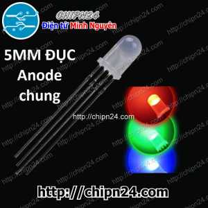 [10 con] (TK18, H15) Led 5mm Đục 7 Màu RGB 4 chân Dương chung