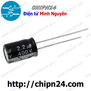 [10 con] Tụ hóa 2.2uF 400V Đen (8x12mm)