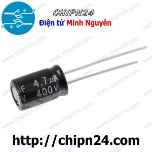 [10 con] (F247) Tụ hóa 4.7uF 400V Đen (8x12mm)
