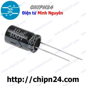(F249) Tụ hóa 10uF 400V Đen (10x17mm)