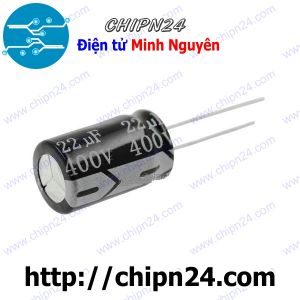 (F250) Tụ hóa 22uF 400V Đen (13x21mm)