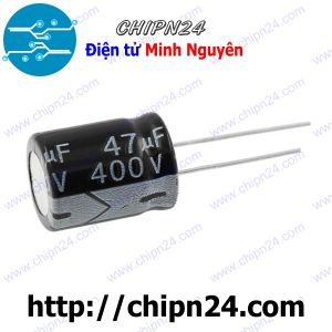 (J15) Tụ hóa 47uF 400V Đen (16x21mm)