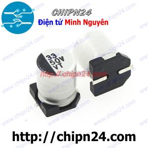 (K300) Tụ nhôm 33uF 50V 6.3x7.7mm (SMD Dán)