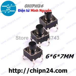 [10 cái] (F62) Nút nhấn 4 chân 6x6x7mm DIP