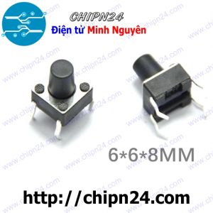 [10 cái] (F62) Nút nhấn 4 chân 6x6x8mm DIP